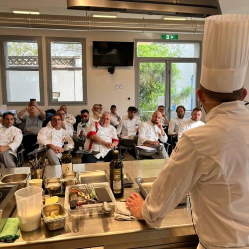 Master Instrutores internacionais durante curso de atualização da Scuola Italiana Pizzaioli